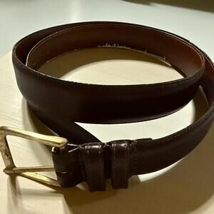 Coach Men’s Leather Belt – Size 36 / 95cm | Solid Brass Buckle | Made in USA